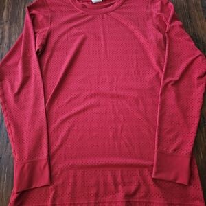 Zyia Chill Red Long Sleeve Top Size Small